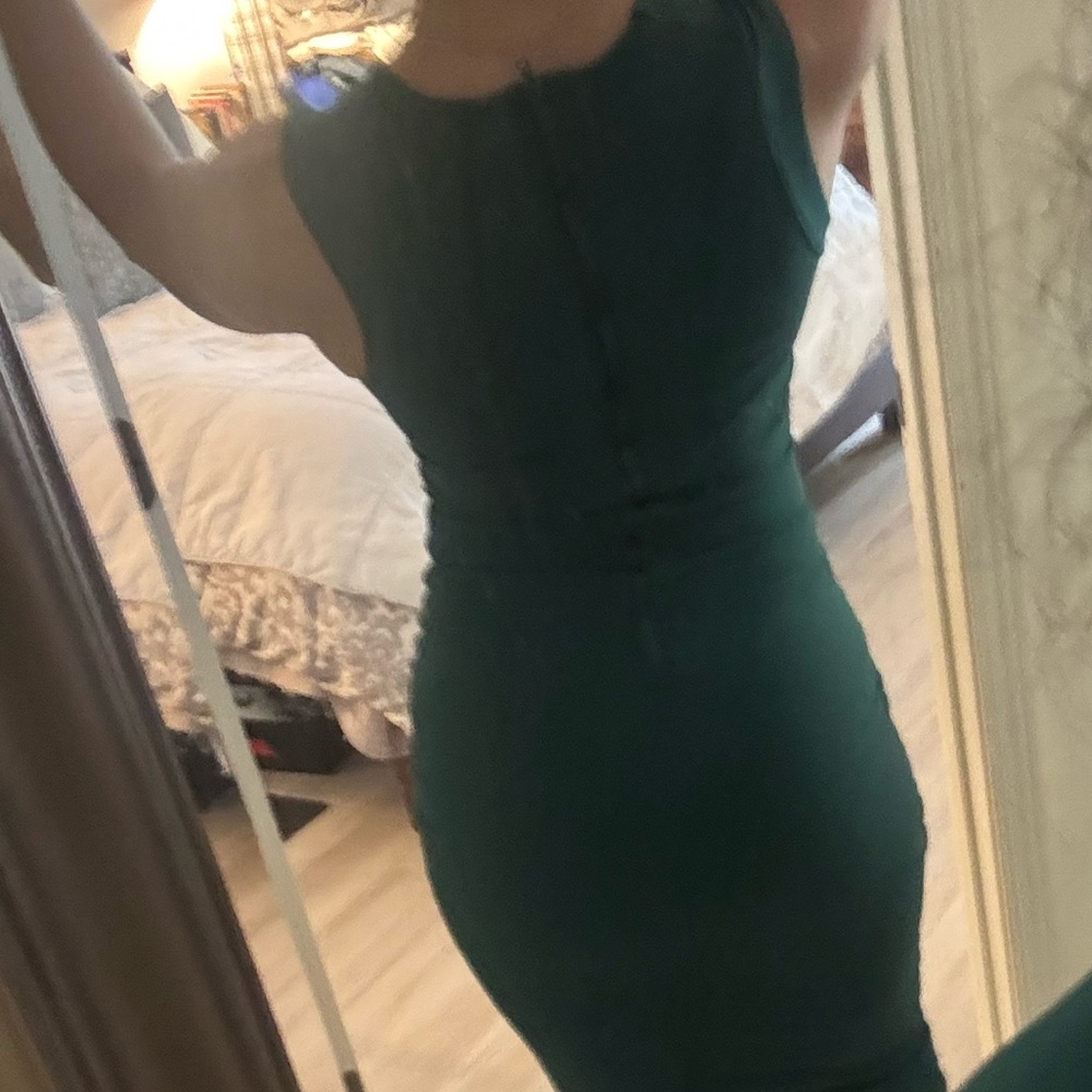 Bebe Green  Bodycon Midi Dress - Picture 2 of 10